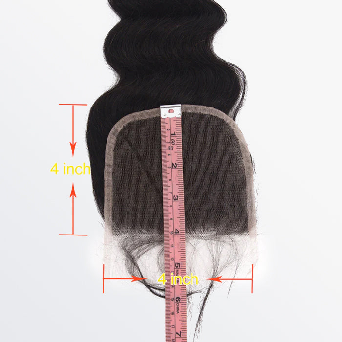 4x4 Ocean Wave Lace Closure – 100% Human Hair 16" 4 4x4 Ocean Wave Lace Closure – 100% Human Hair 16" - Image 3