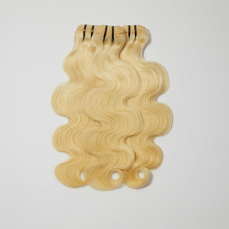 12A Premium Body Wave Raw Indian Hair - Lightest Blonde #613 2 12A Premium Body Wave Raw Indian Hair - Lightest Blonde #613