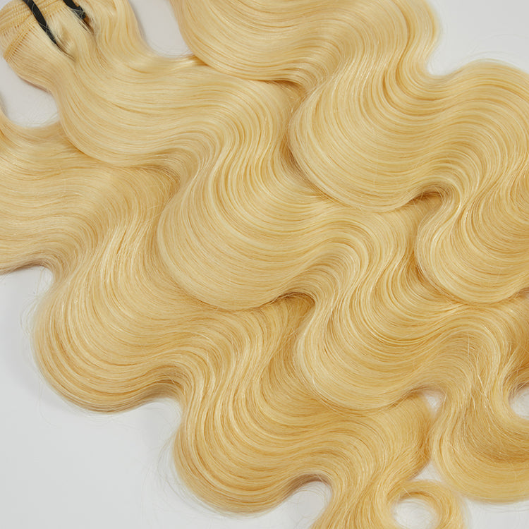 12A Premium Body Wave Raw Indian Hair - Lightest Blonde #613 3 12A Premium Body Wave Raw Indian Hair - Lightest Blonde #613 - Image 2