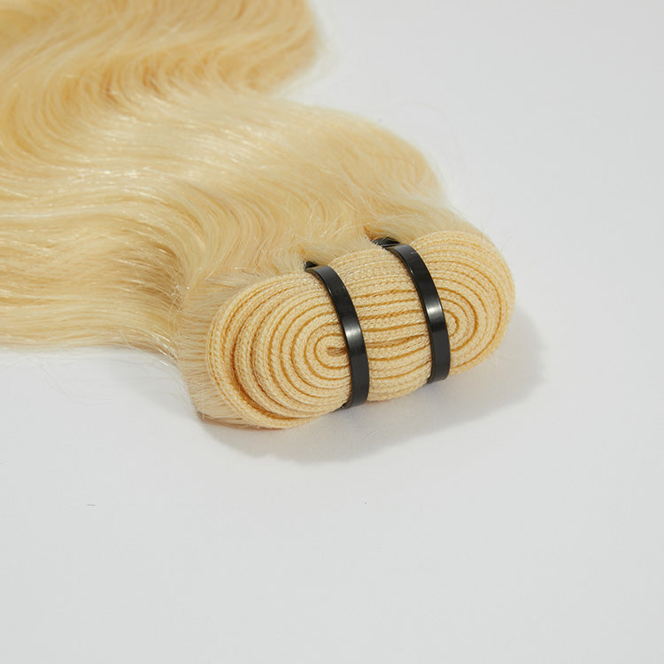 12A Premium Body Wave Raw Indian Hair - Lightest Blonde #613 4 12A Premium Body Wave Raw Indian Hair - Lightest Blonde #613 - Image 3