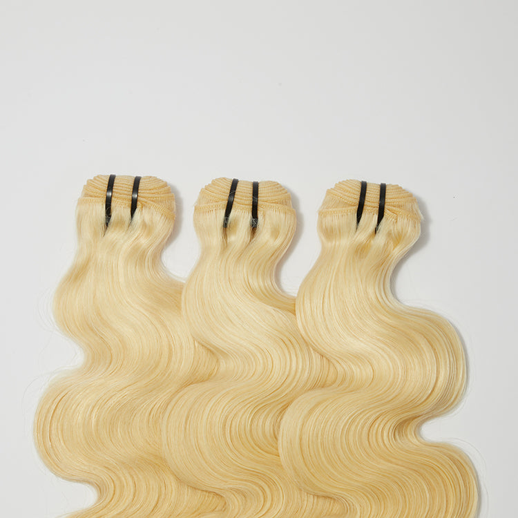 12A Premium Body Wave Raw Indian Hair - Lightest Blonde #613 5 12A Premium Body Wave Raw Indian Hair - Lightest Blonde #613 - Image 4
