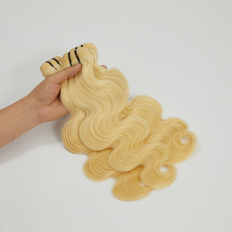 12A Premium Body Wave Raw Indian Hair - Lightest Blonde #613 6 12A Premium Body Wave Raw Indian Hair - Lightest Blonde #613 - Image 5